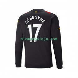 Camisola Manchester City De Bruyne 17 Homem Equipamento Segundo 2022-2023 Manga Comprida